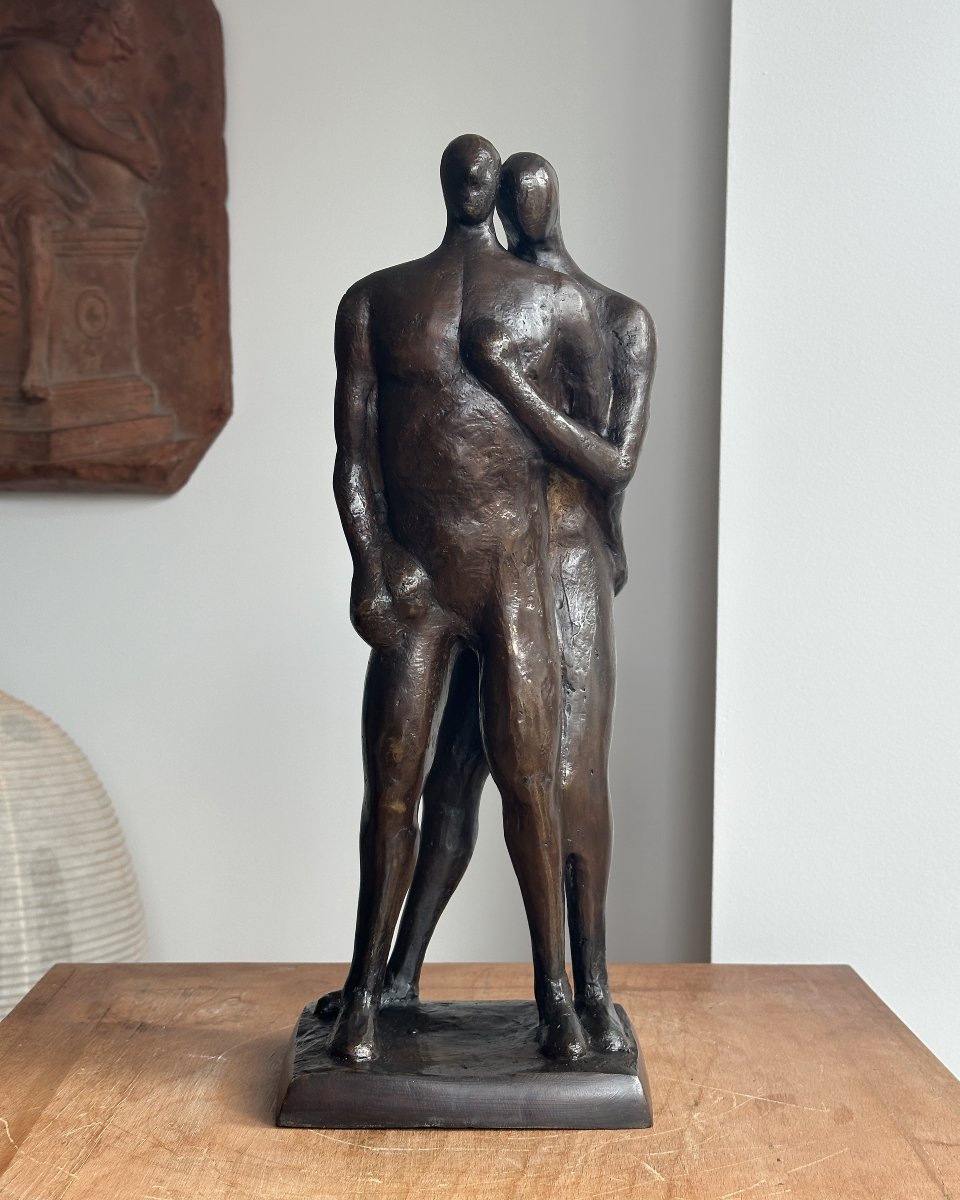 Les amoureux - Anonyme - Bronze-photo-4