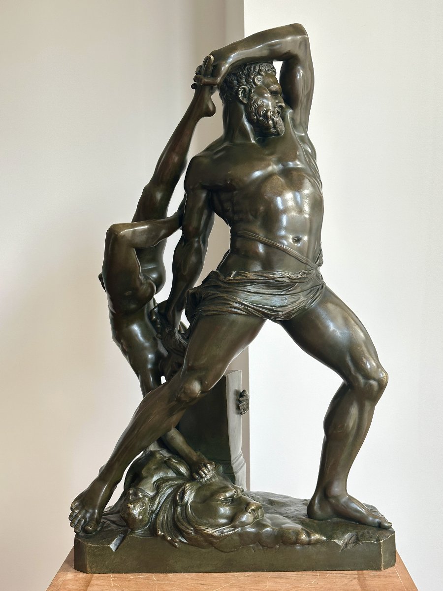 Hercules And Lichas—after Antonio Canova—19th-century Bronze-photo-2