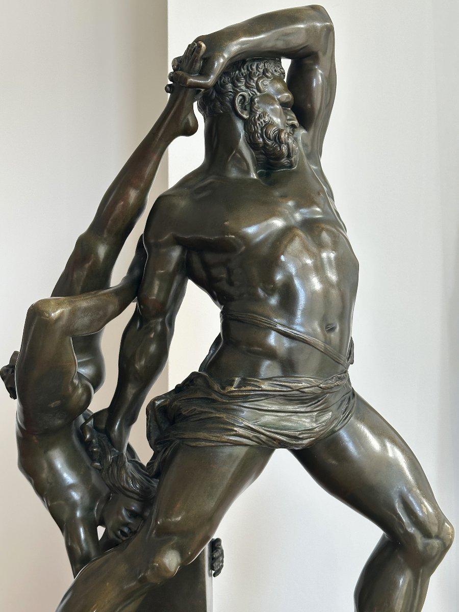 Hercules And Lichas—after Antonio Canova—19th-century Bronze-photo-1