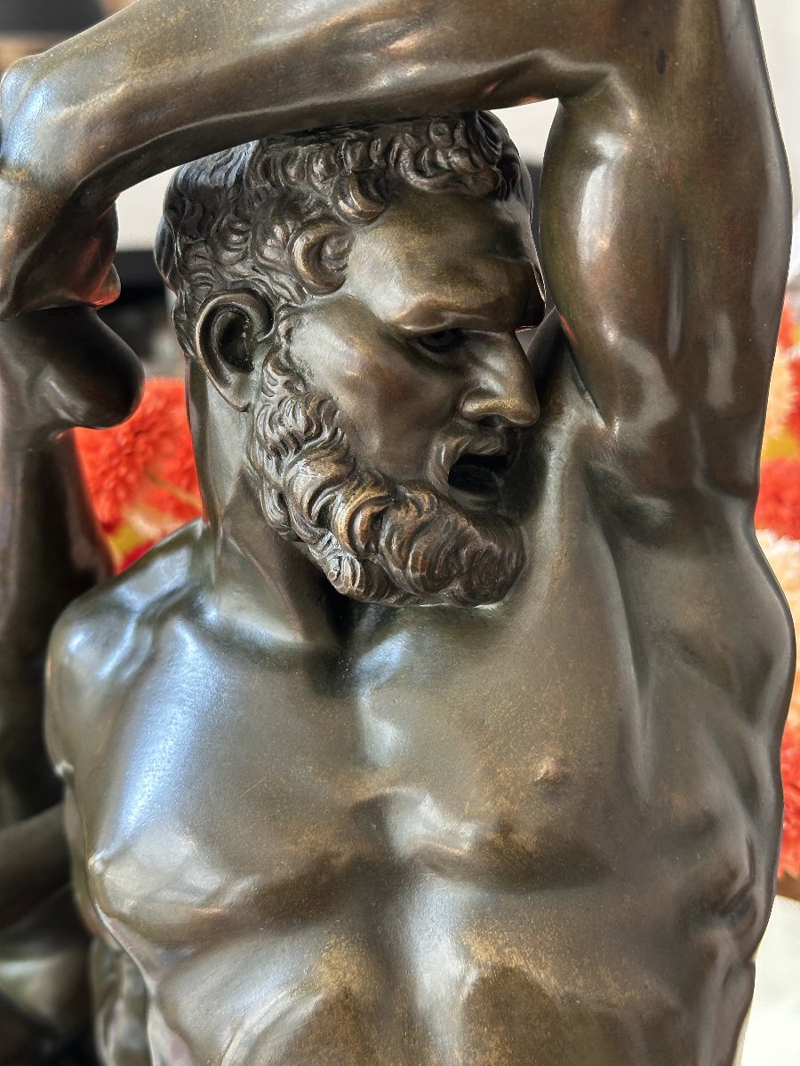 Hercules And Lichas—after Antonio Canova—19th-century Bronze-photo-2
