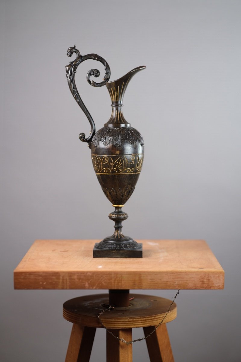 Ewer In Turned Wood - Nineteenth Work-photo-2