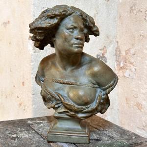 "why Be Born A Slave?" - Jb Carpeaux - Terracotta Bust