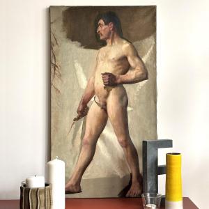 Male Academy - Jean Ronsin - Oil On Canvas