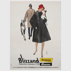 René Gruau - Affiche Blizzand Tergal 1961 - Encadrée