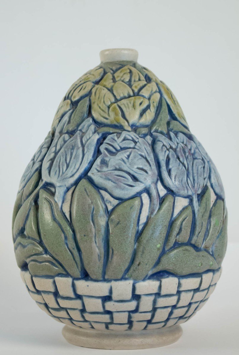 Art Nouveau Ceramic Vase-photo-5