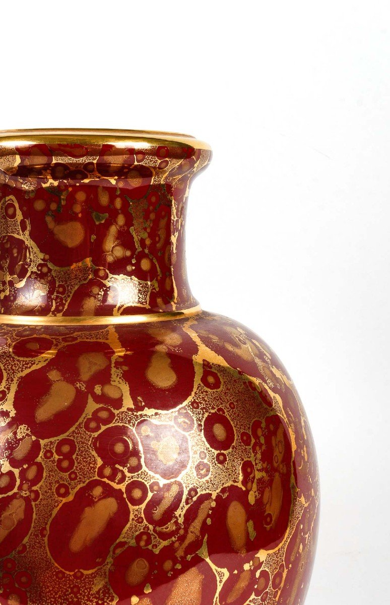 Vase Balustre En Céramique Par Jean Mazeaud Et Jean Faverot-photo-2