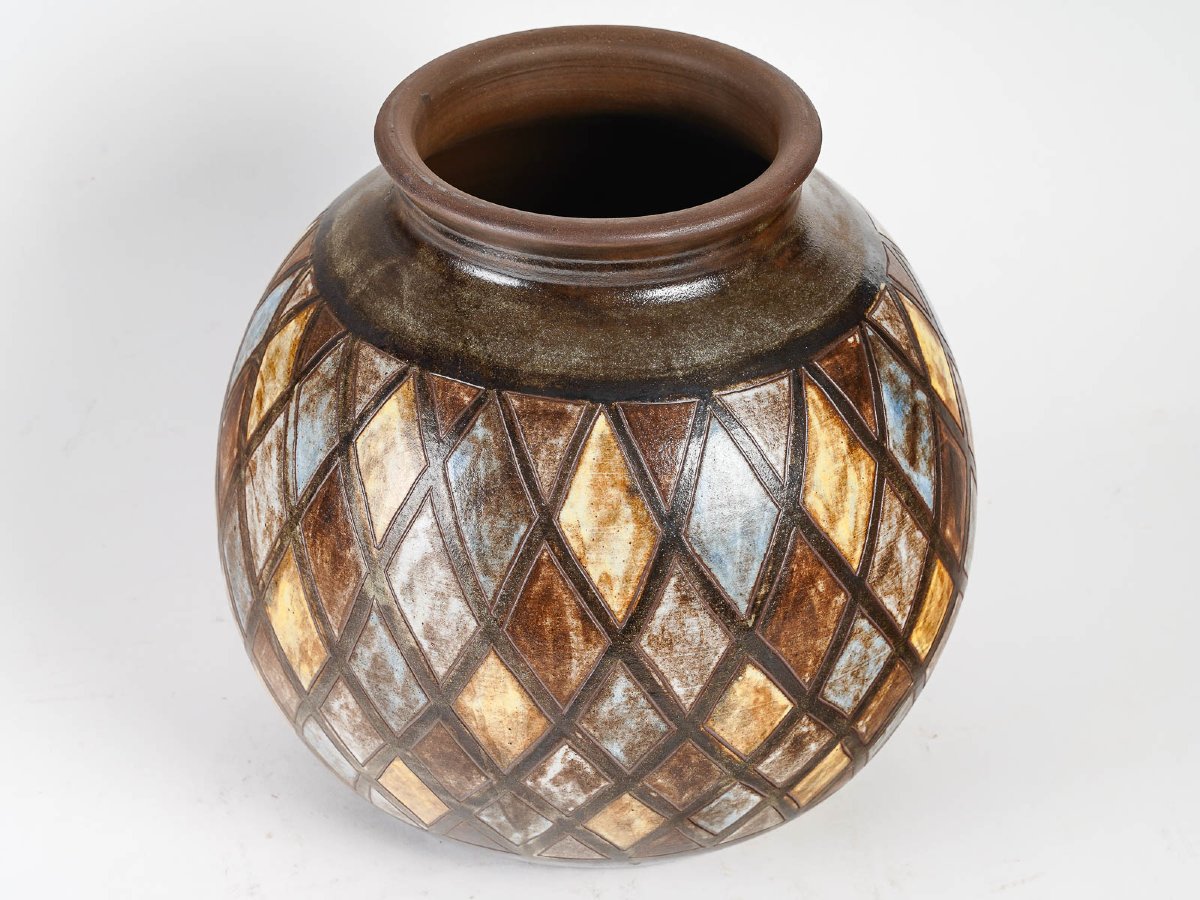 Large Ceramic Vase By Alexandre Kostanda (1921 - 2006)-photo-2