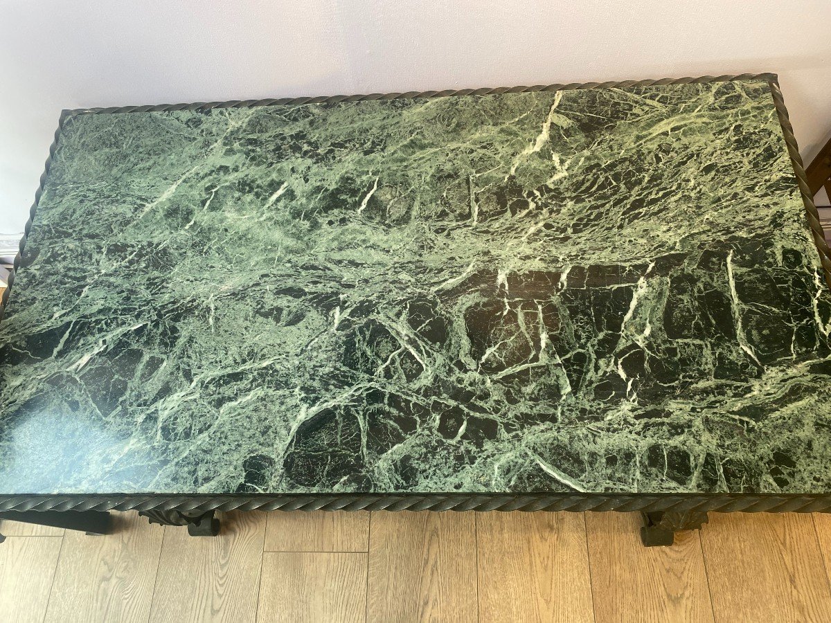 Wrought Iron Coffee Table From The 1940s-photo-3