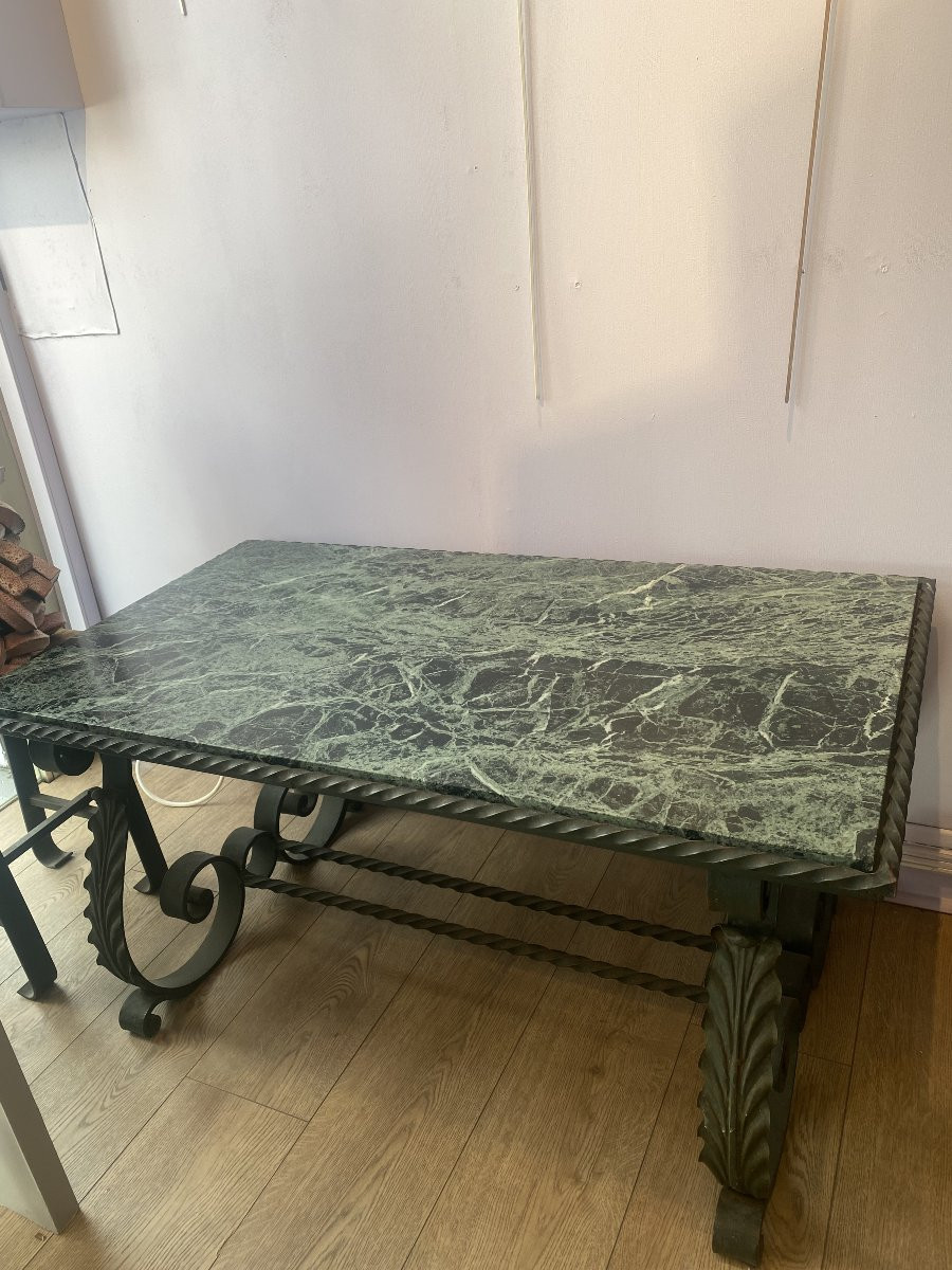Wrought Iron Coffee Table From The 1940s-photo-1