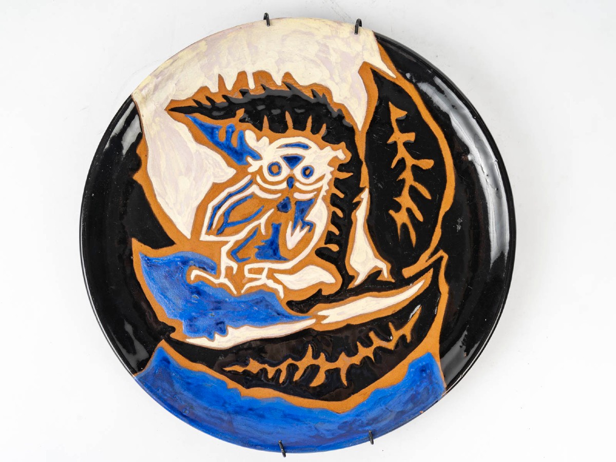 "owl" Plate After Jean Lurçat (1892-1966)