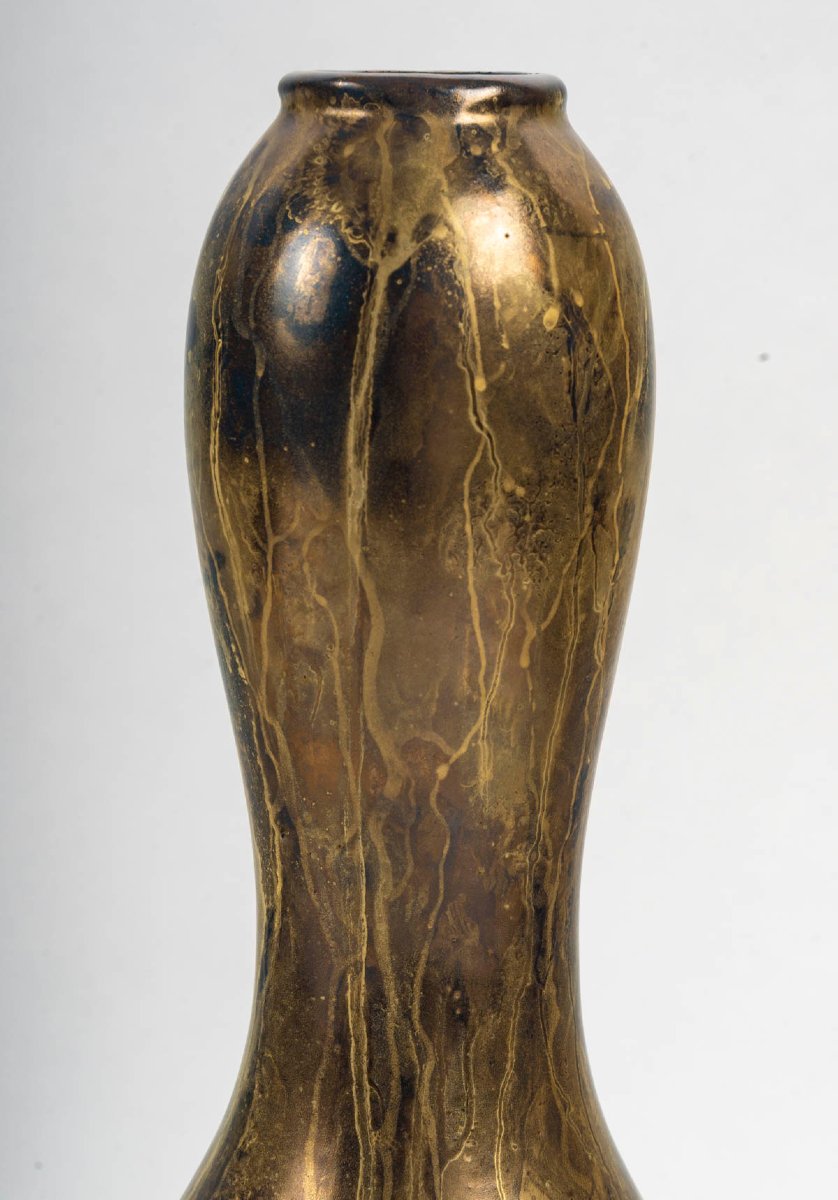 Vase en céramique par Leon Pointu (1879-1942)-photo-1