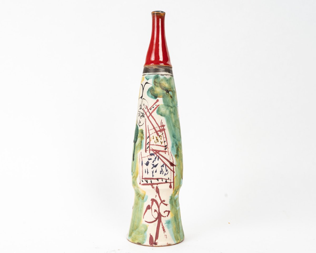 Vase bouteille par Gilbert Portanier (1926 - 2023)-photo-2