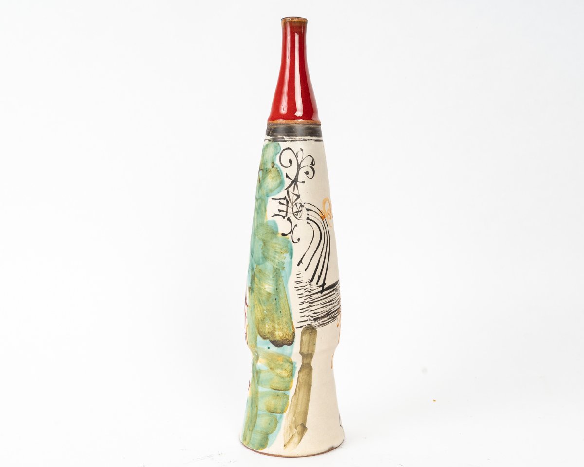 Vase bouteille par Gilbert Portanier (1926 - 2023)-photo-4