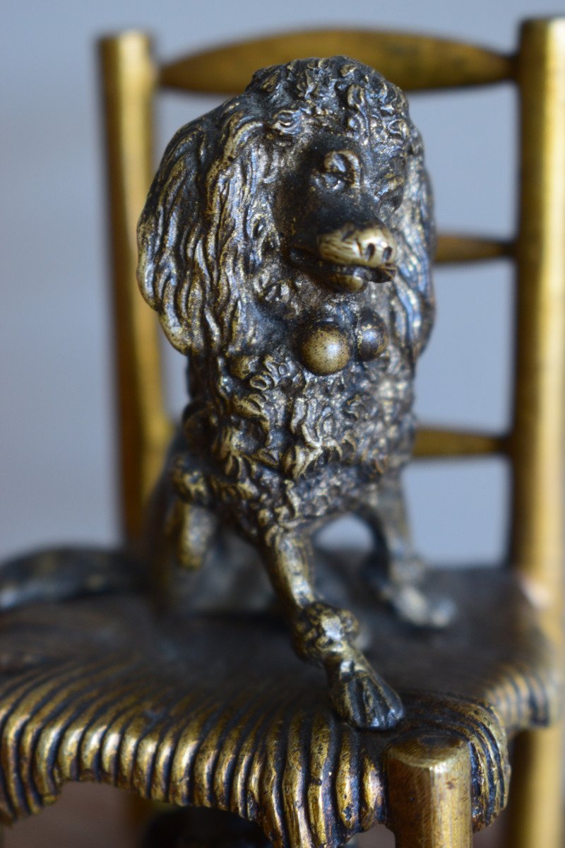 Bronze With 2 Patinas Representing 2 Poodles-photo-2