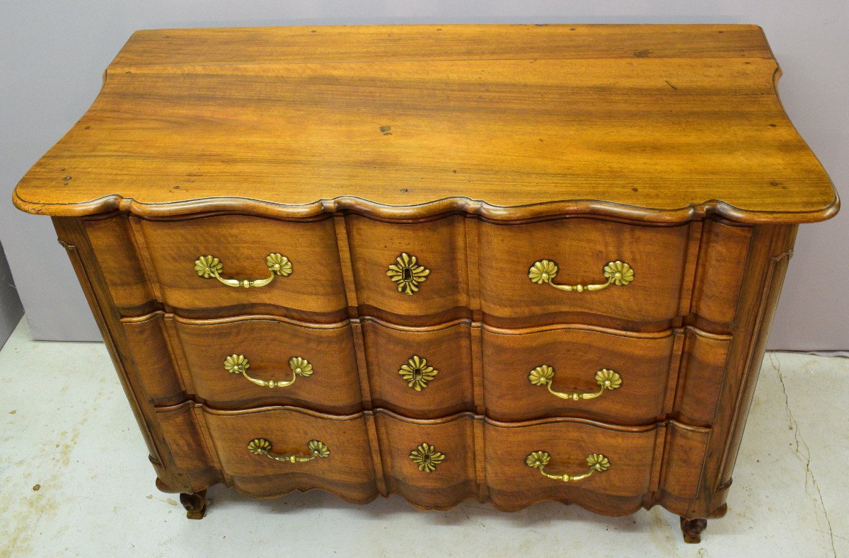 Louis XV Chest Of Drawers In Walnut-photo-3