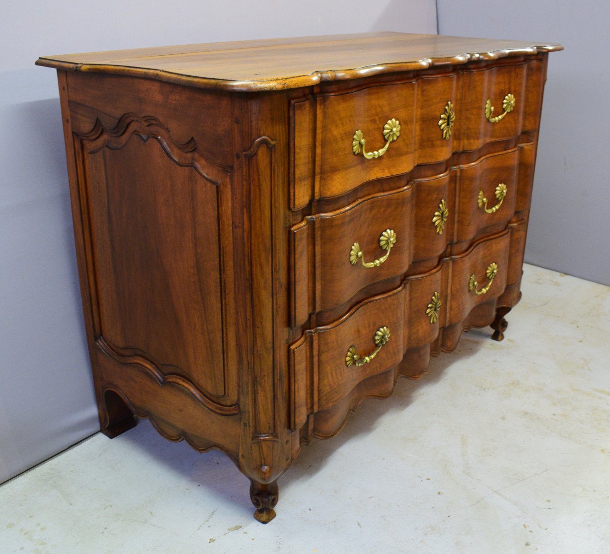 Louis XV Chest Of Drawers In Walnut-photo-4