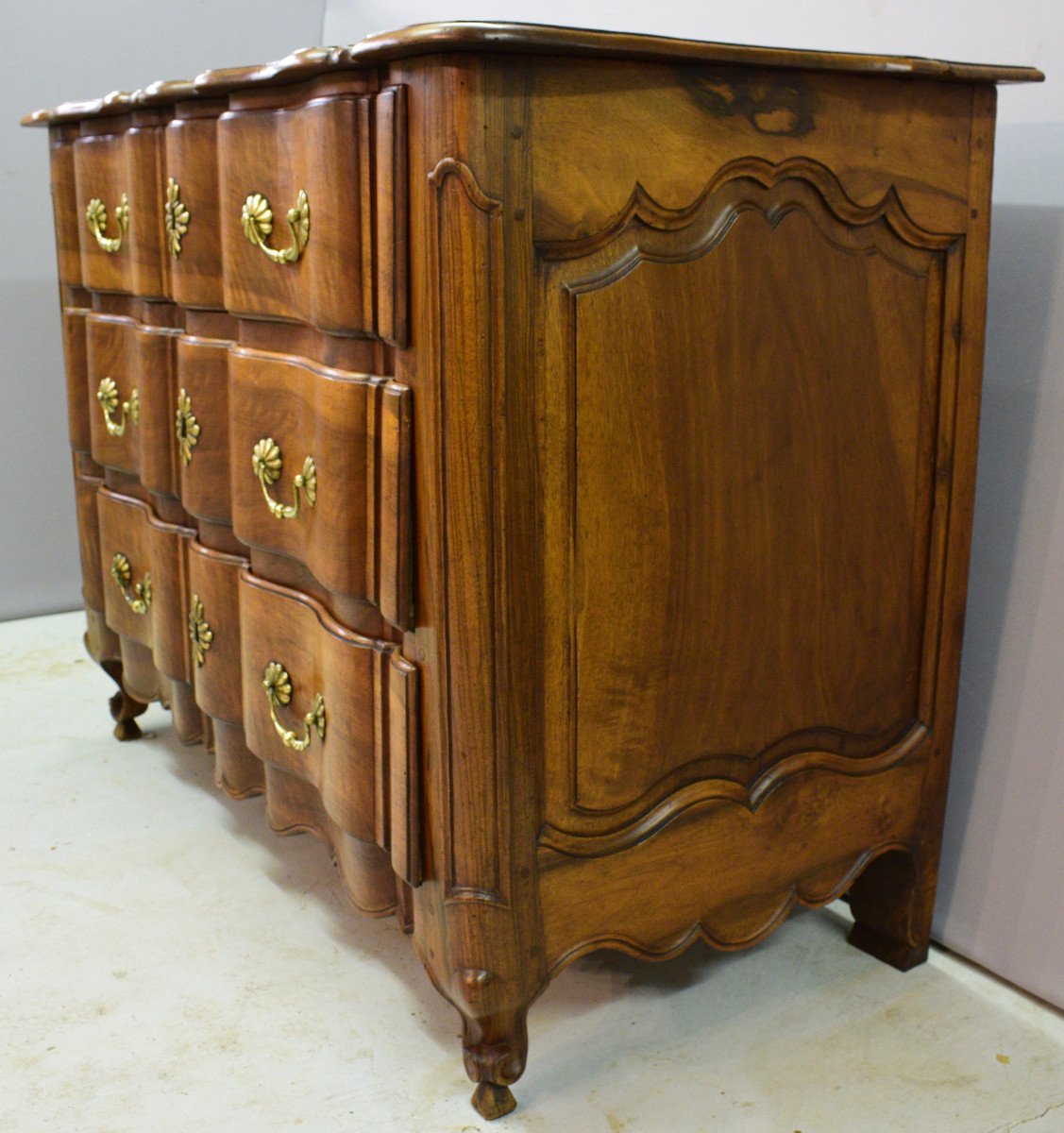Louis XV Chest Of Drawers In Walnut-photo-5