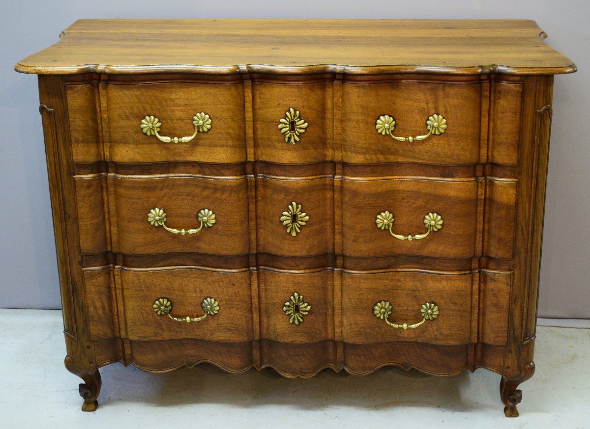 Louis XV Chest Of Drawers In Walnut-photo-6