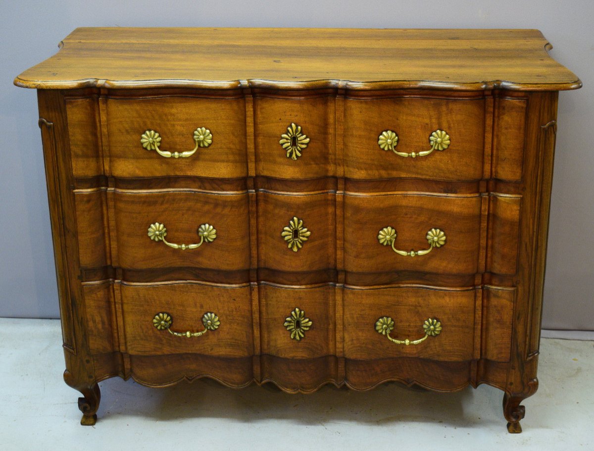 Louis XV Chest Of Drawers In Walnut