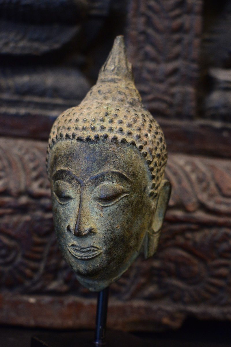 Head Of Buddha From Ayutthaya Thailand XVI Eme Century-photo-5