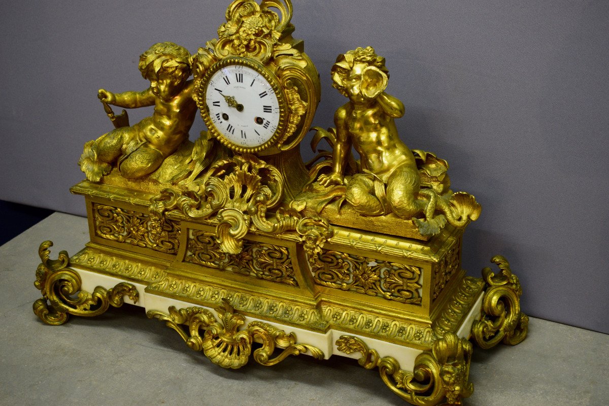 Importante Pendule De Style Louis XV-photo-1