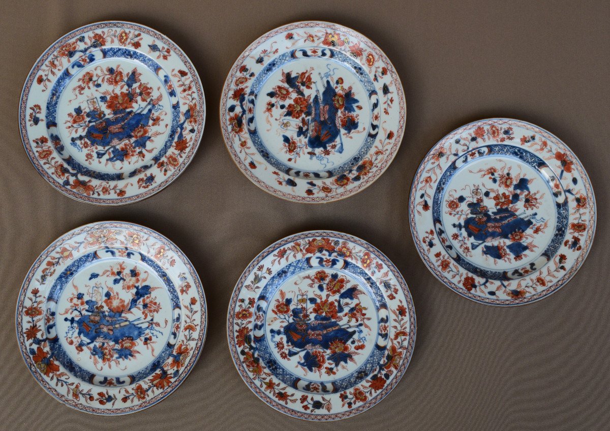 5 Assiettes en Porcelaine Chine XVIII Eme