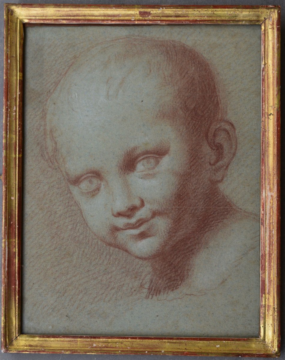 Portrait Of Child Sanguine XVIII Eme Century
