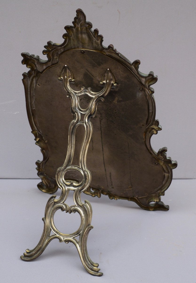 Miroir De Table En Bronze Epoque Napoleon III-photo-2