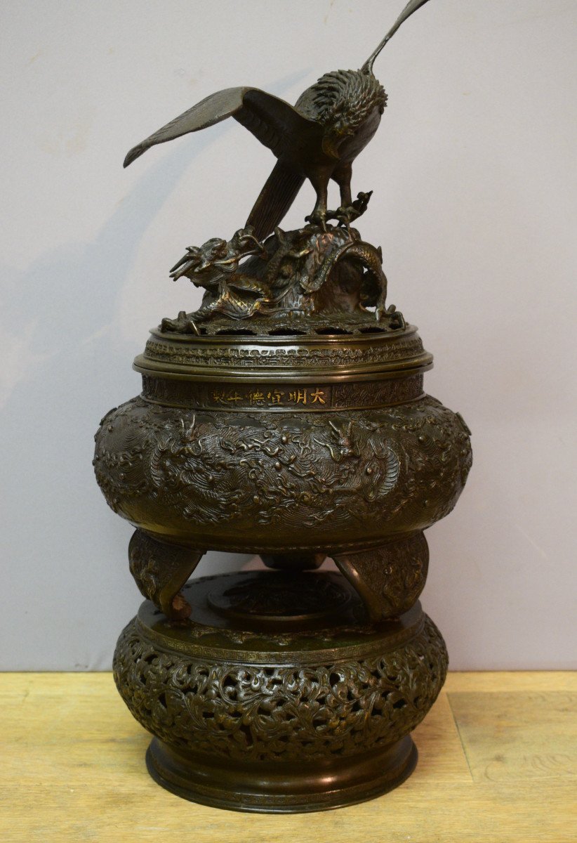 Grand Brule Perfume In Bronze Meiji Period-photo-4