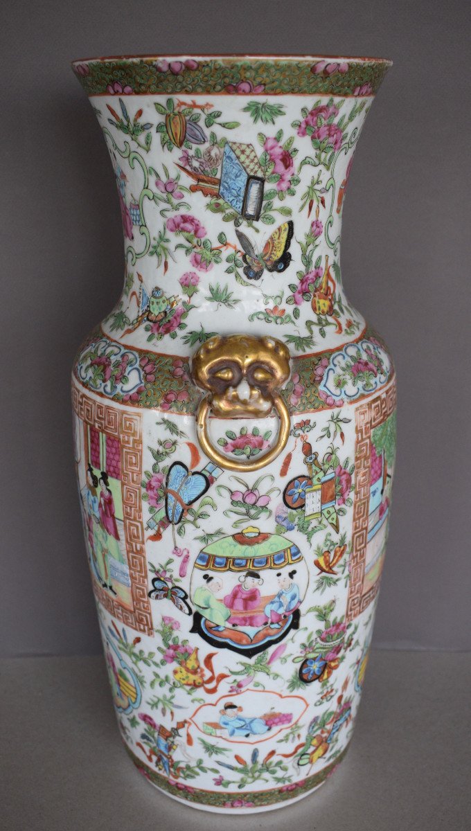 Chine Vase En Porcelaine Polychrome XIX Eme Siecle-photo-2