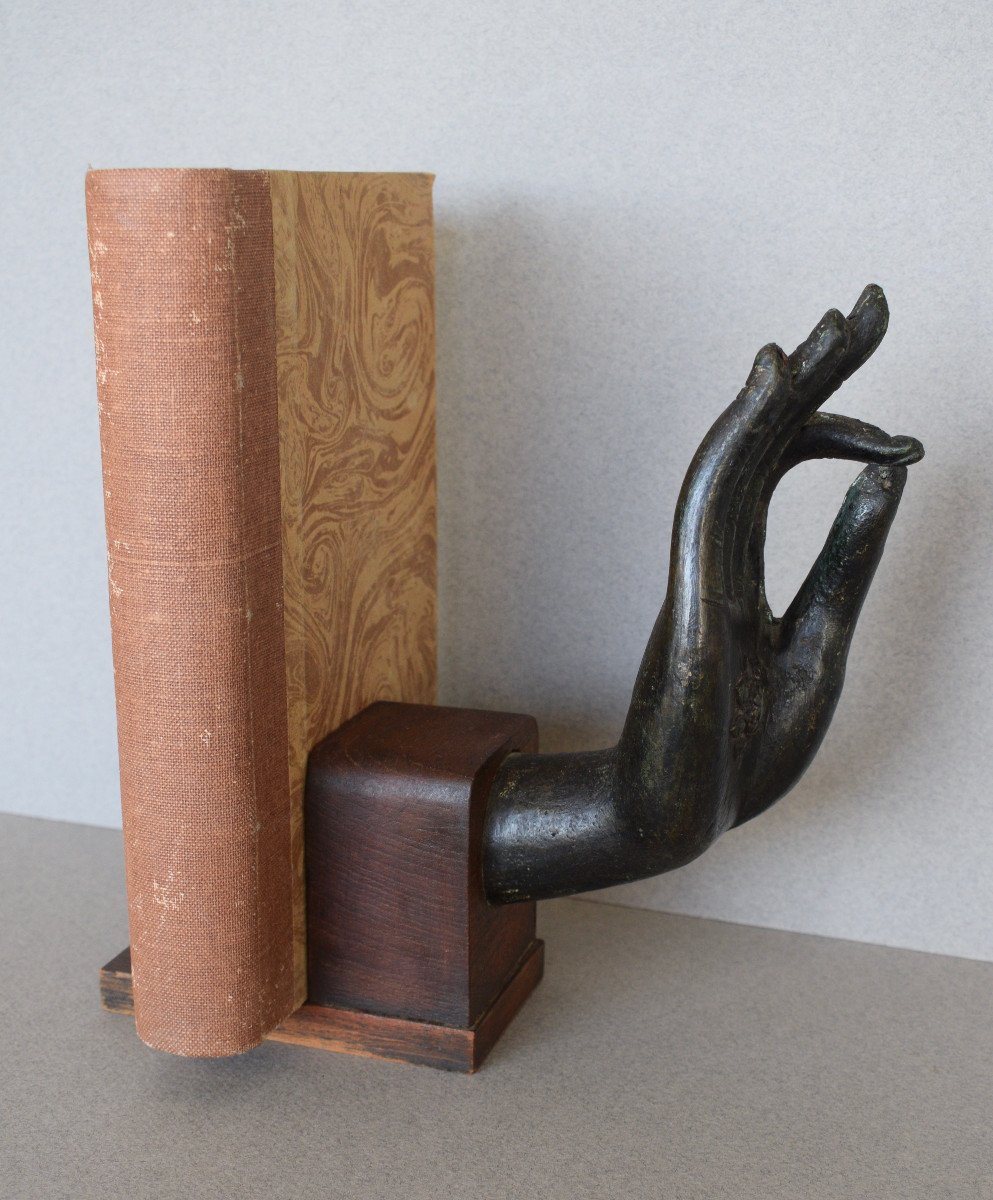 Buddha's Hand Mounted In A Bookend