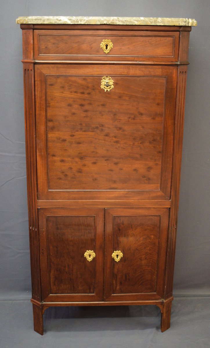 Secretaire De Dame En Acajou De Cuba d'Epoque Louis XVI