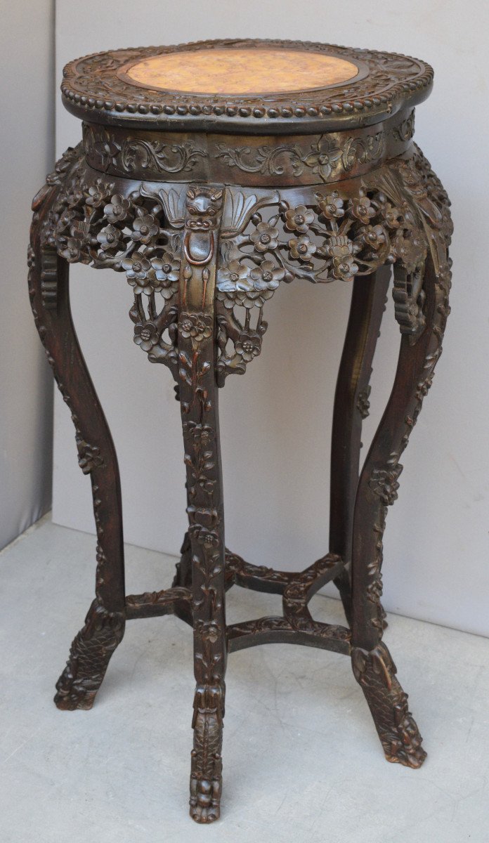 Sellette Chinoise En Bois De Fer-photo-1