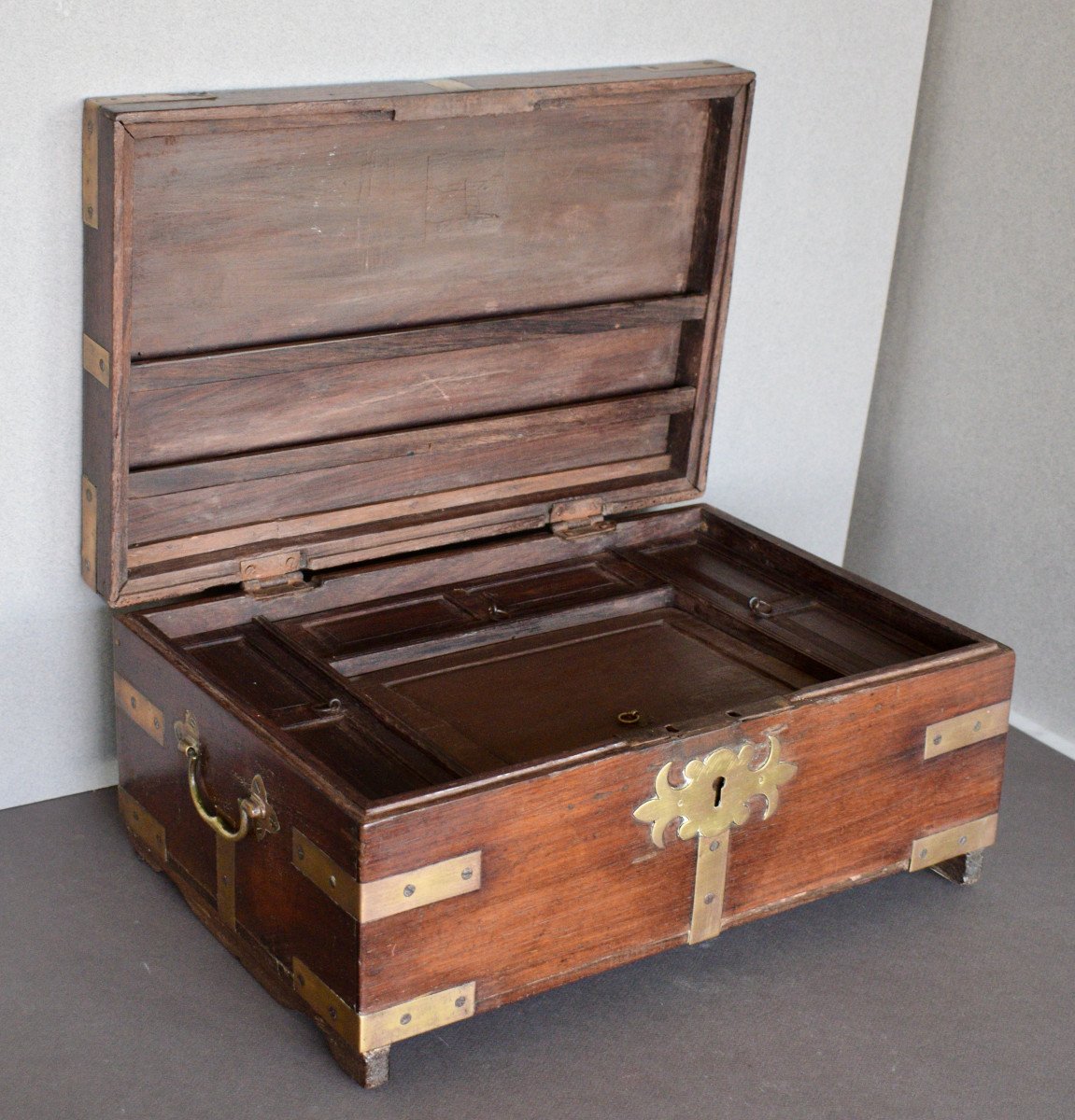 Coffret De Marine En Palissandre De Rio XVIII Eme Siecle-photo-4