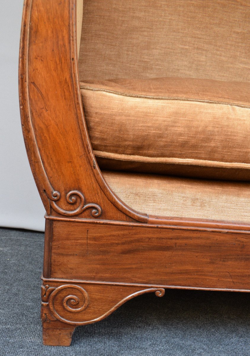 Restoration Period Chaise Lounge In Cuban Mahogany-photo-4