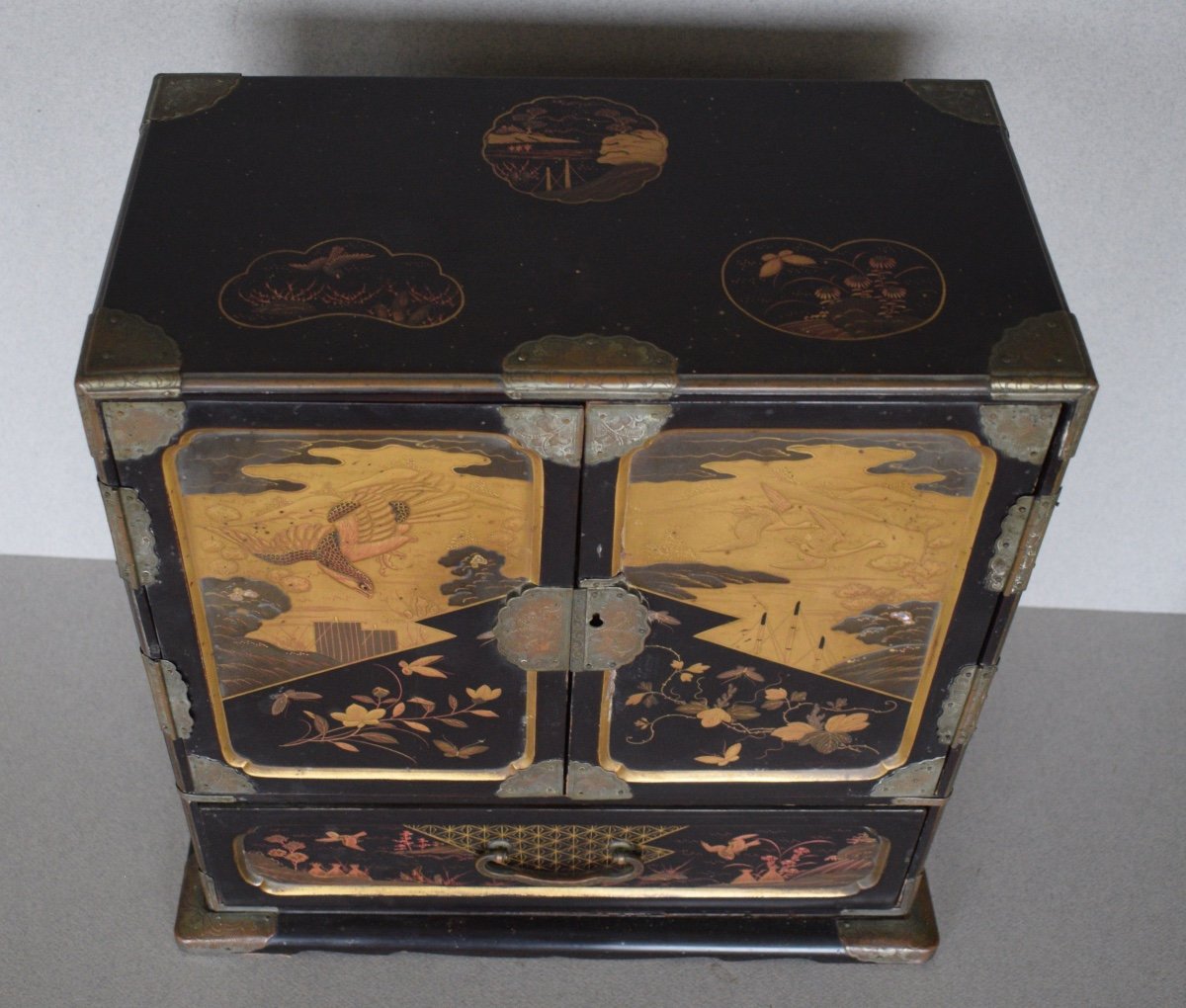 Meiji Period Japanese Lacquer Cabinet-photo-1
