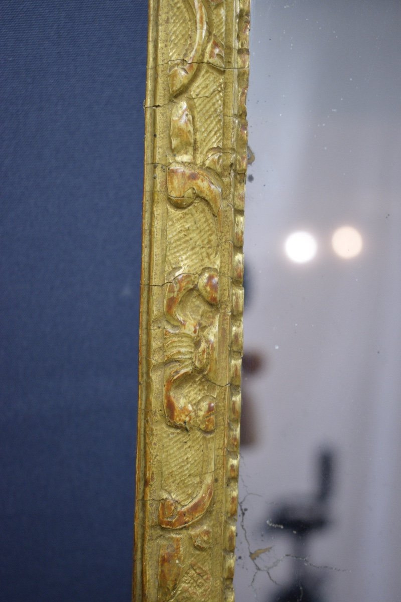 Miroir Au Mercure A La Baguette Berain Début Du XVIII Eme Siècle-photo-1