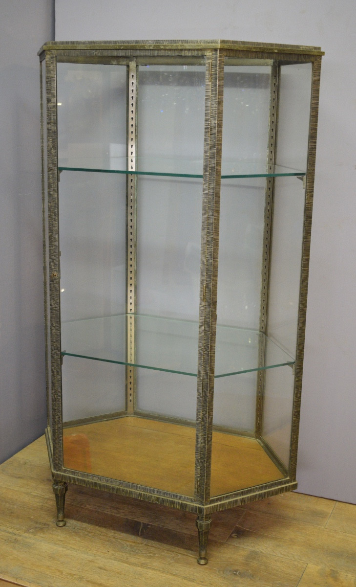 Art Deco Wrought Iron Display Case-photo-3