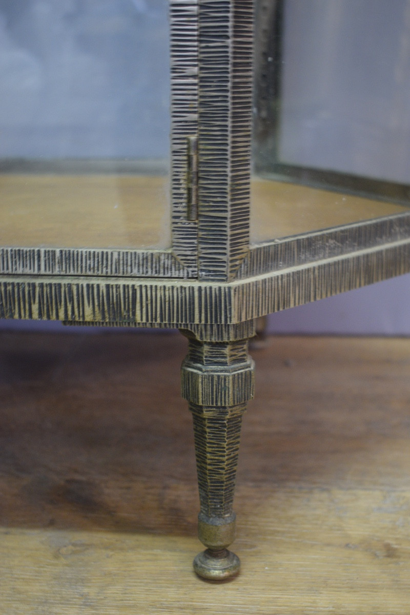 Art Deco Wrought Iron Display Case-photo-4
