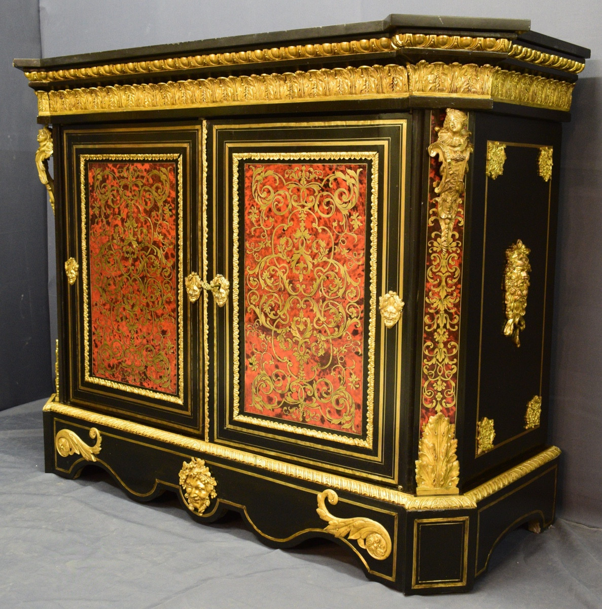 Meuble d'appui en marqueterie Boulle époque Napoléon III -photo-5