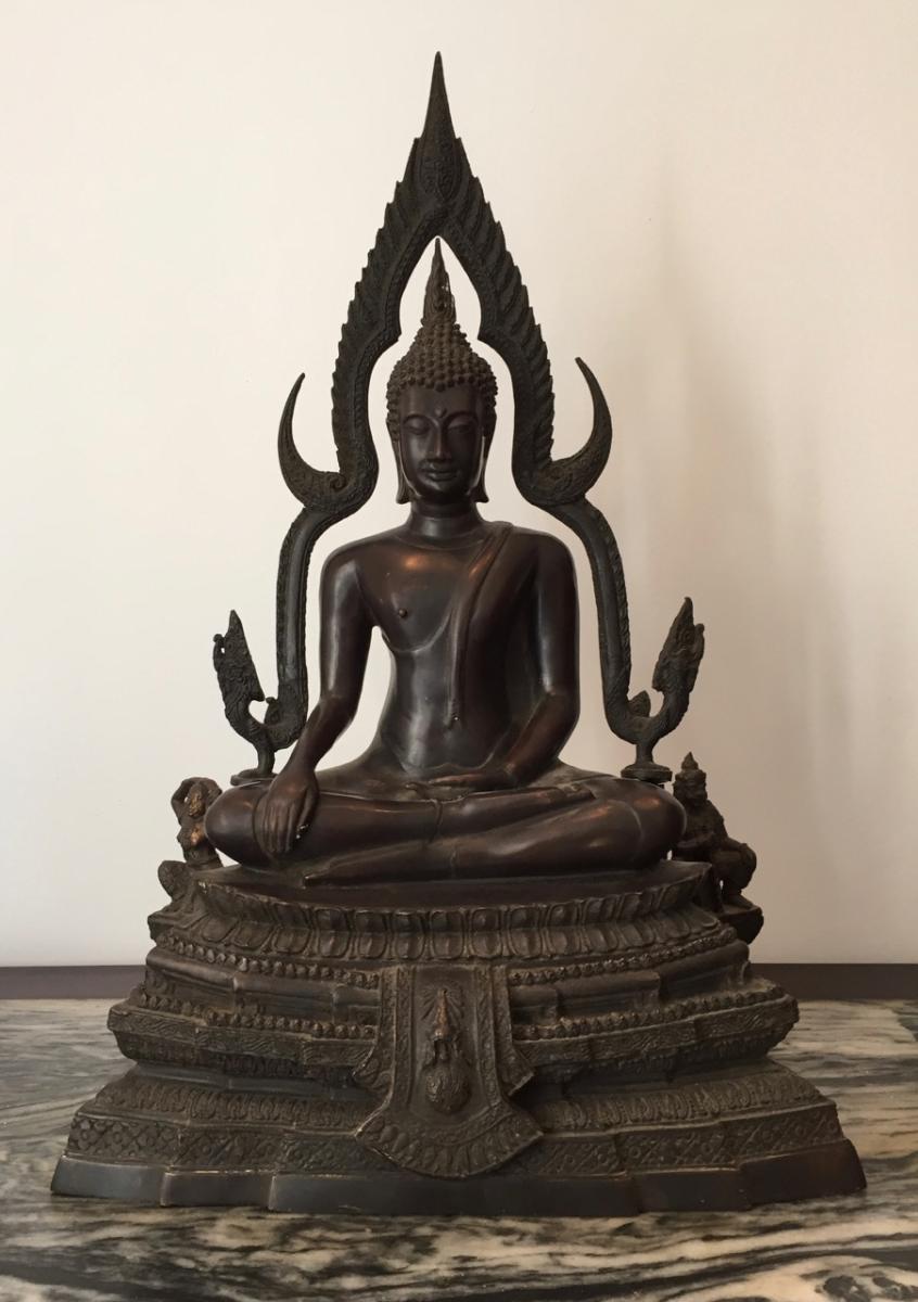 Great Buddha In Bronze XIX Eme Century