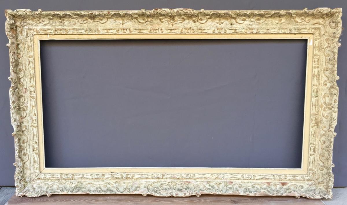 Frame Montparnasse Marine Format Carved Wood And Patina