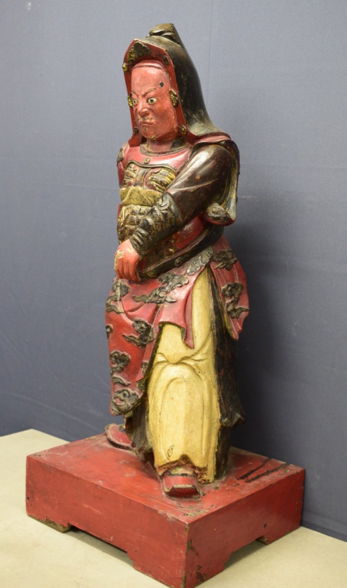 Carved And Lacquered Wooden Statue Vietnam 19 Eme-photo-2