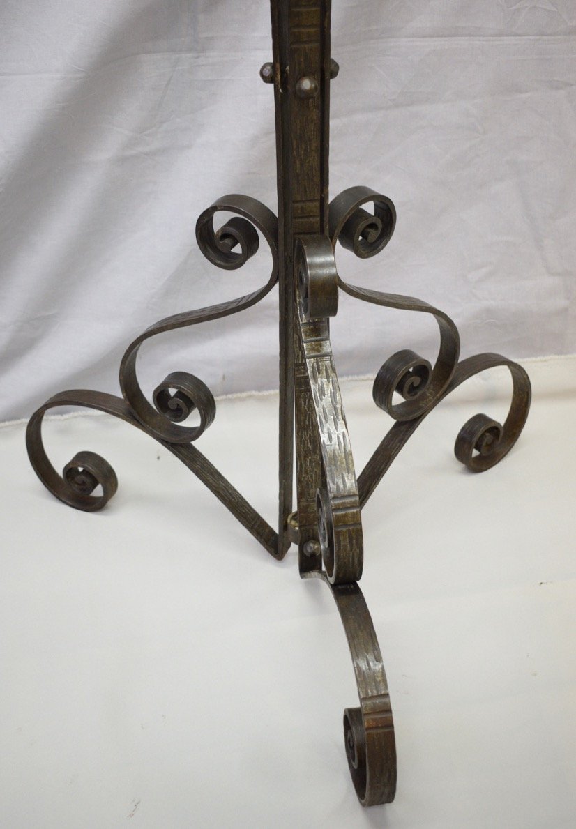 Art Deco Wrought Iron Floor Lamp Base-photo-2