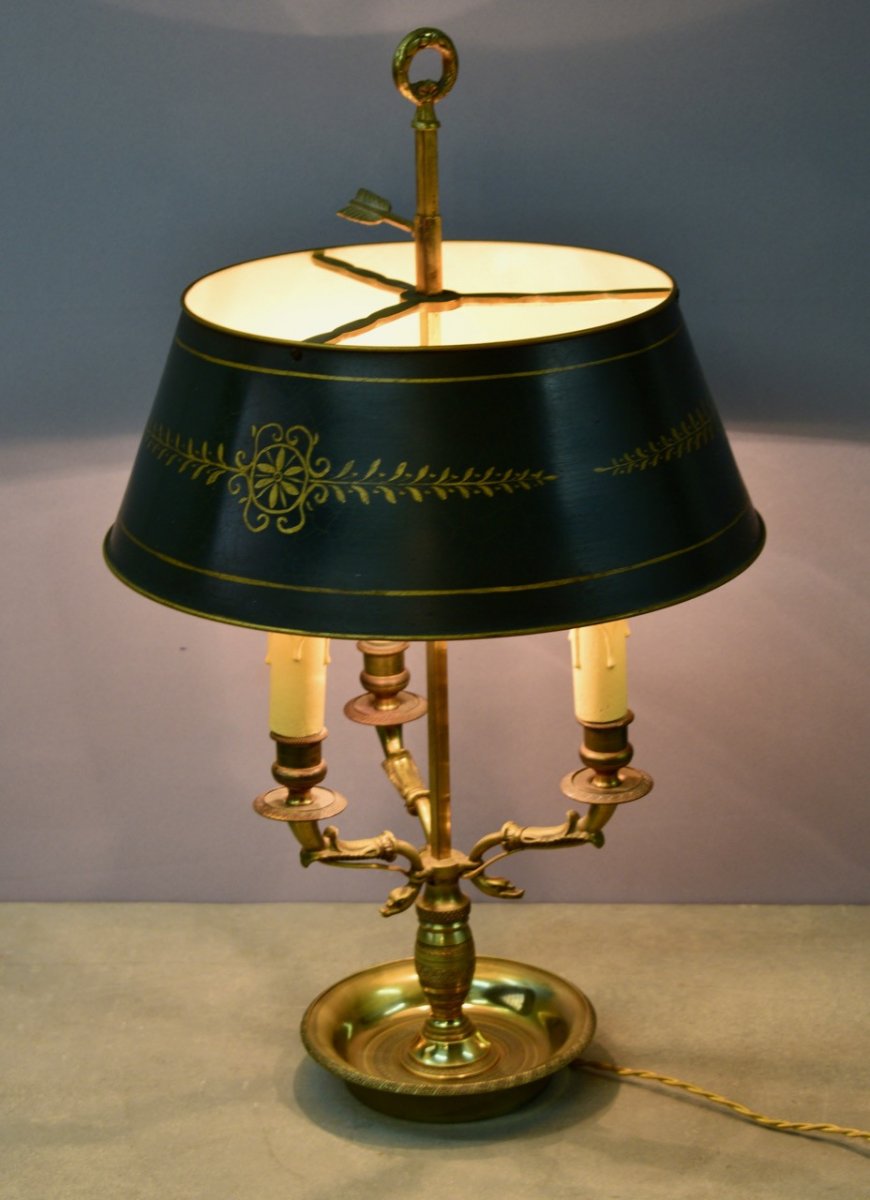 Lampe Bouillotte En Bronze Doré