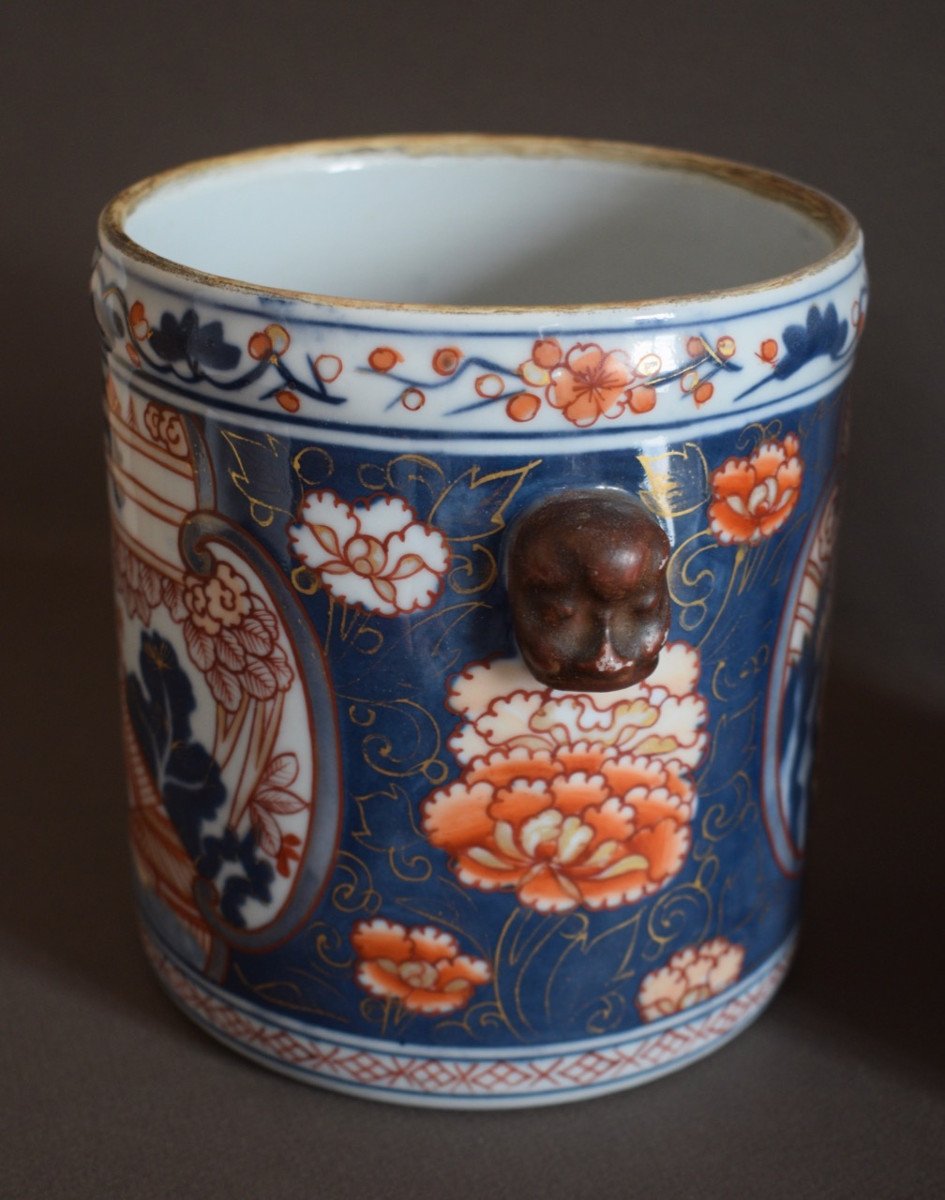 Pair Of Porcelain Refreshers Imari XVIII Eme-photo-4