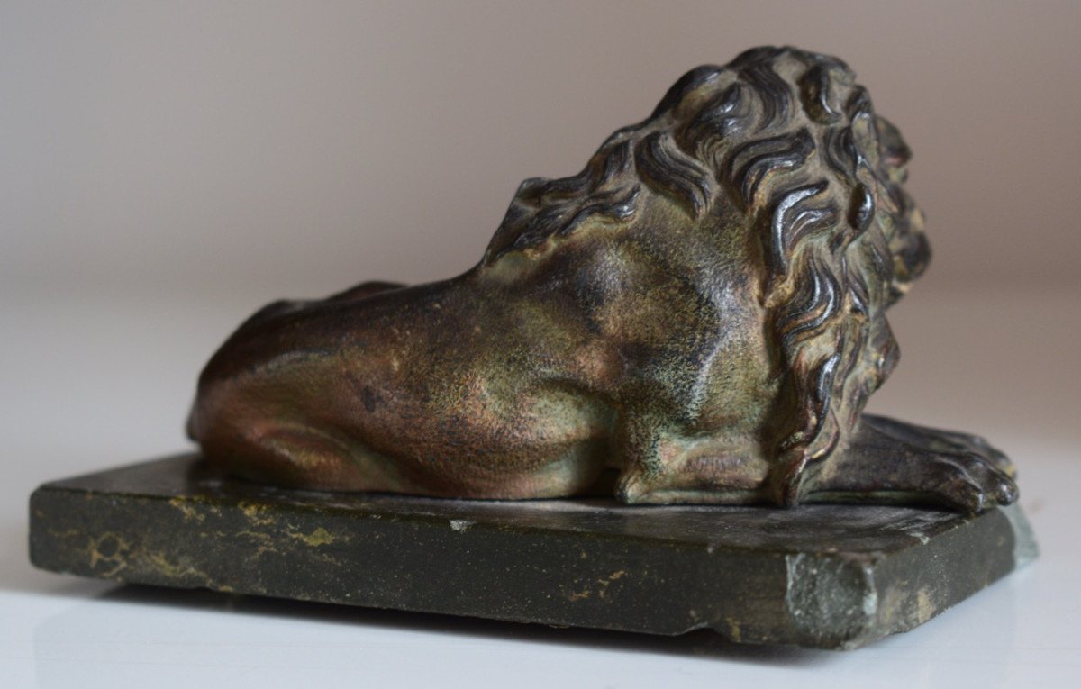 Lion En Bronze 18 Eme Siecle-photo-2