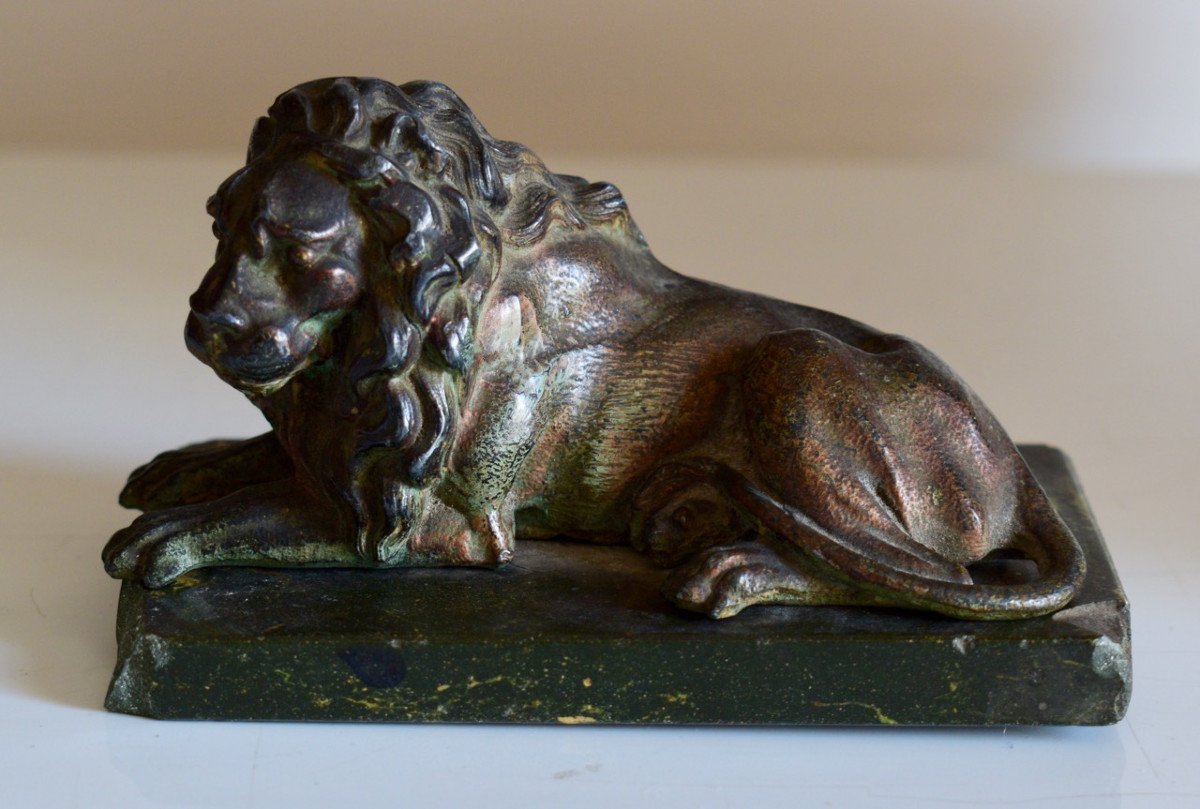 Lion En Bronze 18 Eme Siecle-photo-2