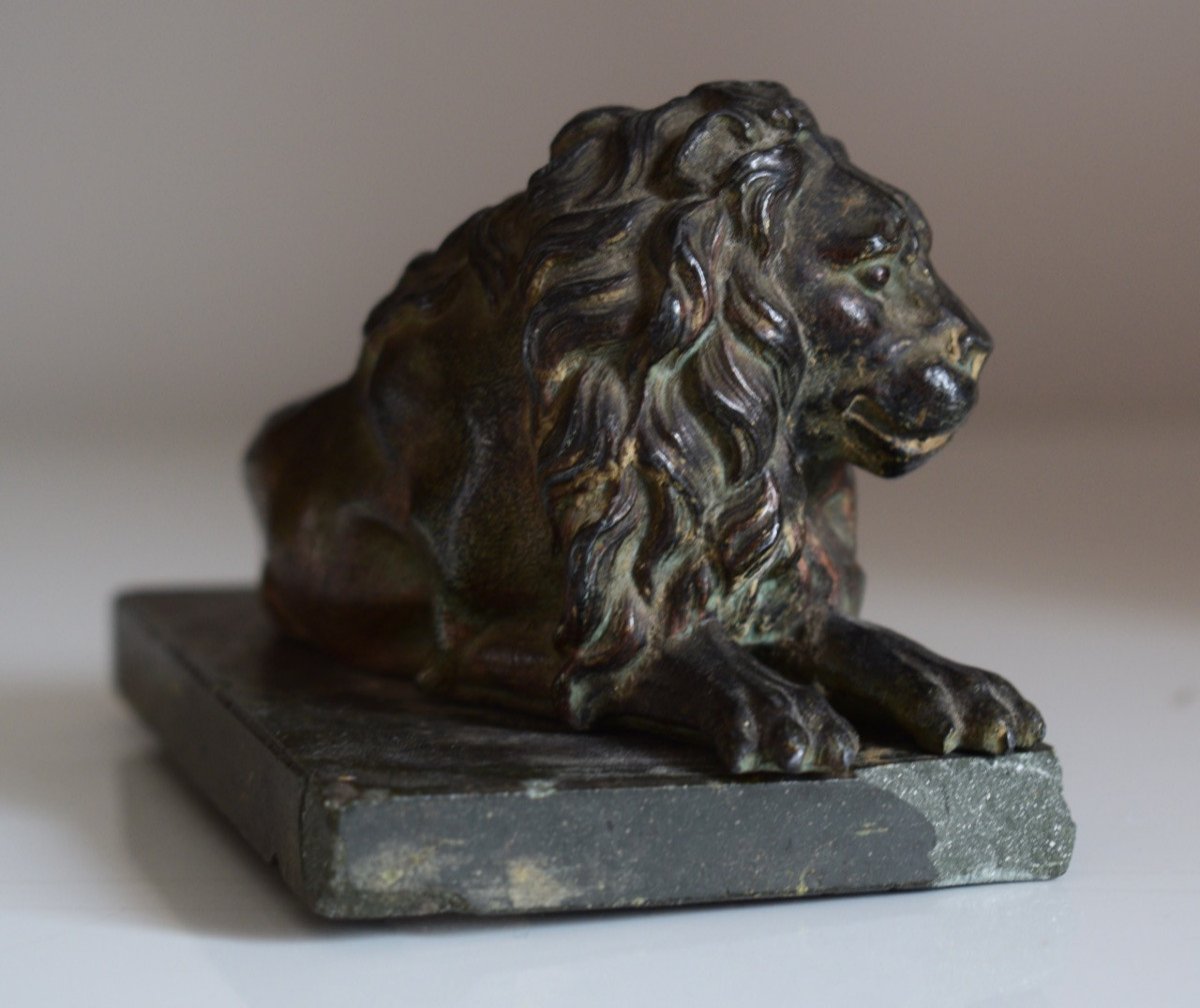 Lion En Bronze 18 Eme Siecle-photo-3