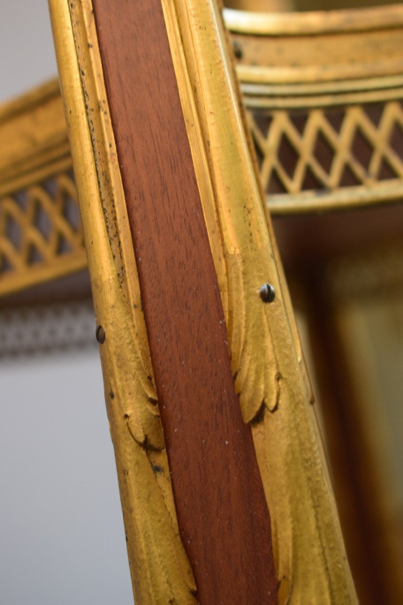 Louis XVI Style Pedestal Table In Mahogany And Precious Wood Attributed To Dasson-photo-5